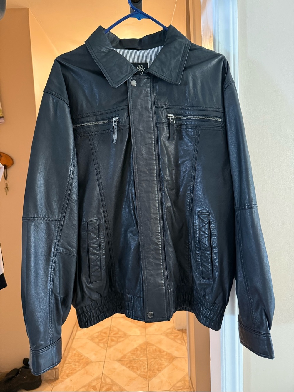 Mens Large Scully Leather Jacket Black Excellent Condition Western Cowboy Style